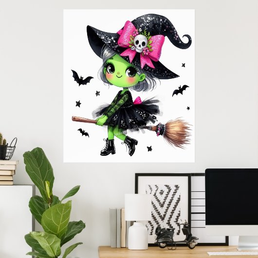 Ghost Spooky Mama Retro Halloween  Design Poster (Thuiskantoor)