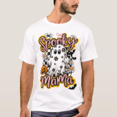 Ghost Spooky Mama Retro Halloween  Design T-shirt (Voorkant)