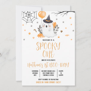 Ghost Spooky One Halloween Verjaardag Kaart