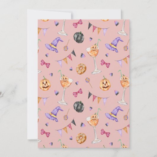 Ghost Spooky Party verjaardagsuitnodiging Kaart (Achterkant)