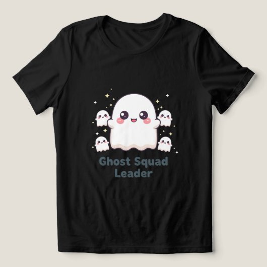 Ghost Squad Leider Kawaii Halloween Tri-Blend Shirt (Design voorkant)
