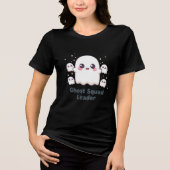 Ghost Squad Leider Kawaii Halloween Tri-Blend Shirt (Voorkant)