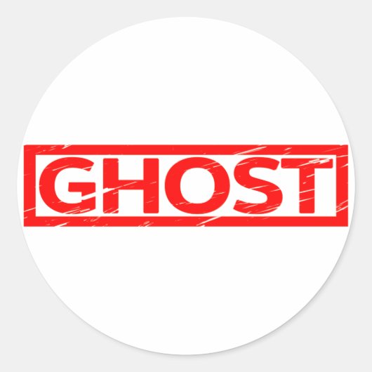 Ghost Stamp Ronde Sticker (Voorkant)