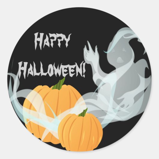 Ghost-Stickers Ronde Sticker (Voorkant)