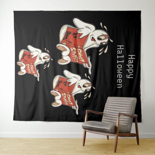 Ghost Stories Halloween Achtergrond Wandkleed (In Situ (horizontaal))