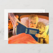 Ghost Stories Scared Boy en Dog Briefkaart (Voorkant / Achterkant)