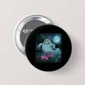 Ghost Summerween Wachten op Halloween Ronde Button 5,7 Cm (Voorkant /achterkant)