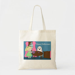 Ghost Tea Party Schattige personaliseren Tote Bag
