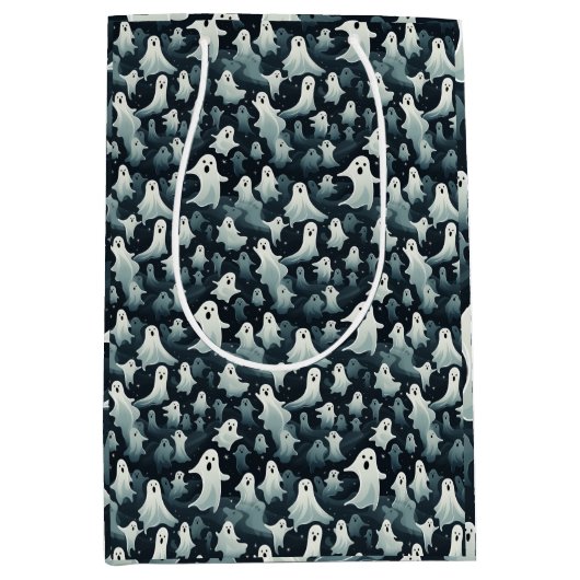 Ghost-Theme Halloween Party Medium Cadeauzakje (Voorkant)