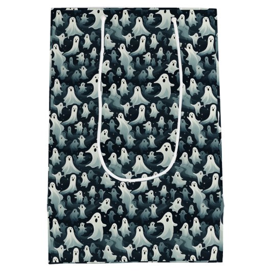 Ghost-Theme Halloween Party Medium Cadeauzakje (Achterkant)