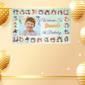 Ghost Theme In Lichtgroene Waterverf Verjaardag Spandoek