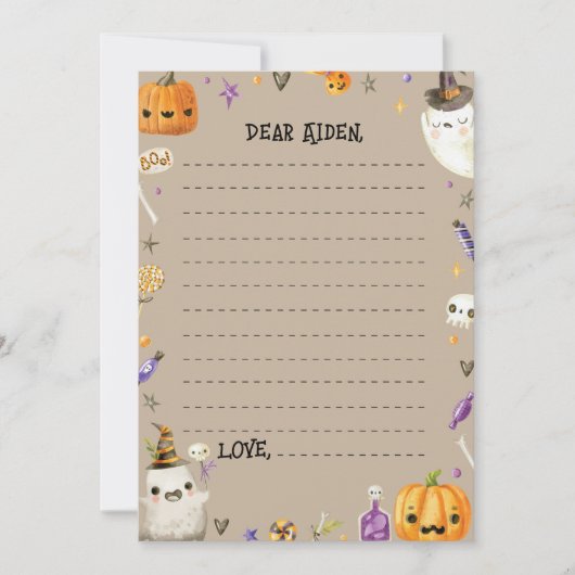 Ghost Time Capsule Note Message Kaart (Voorkant)