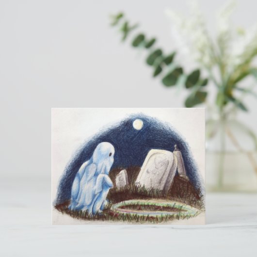 Ghost Tombstone Graveyard spellen Briefkaart (Staand voorkant)