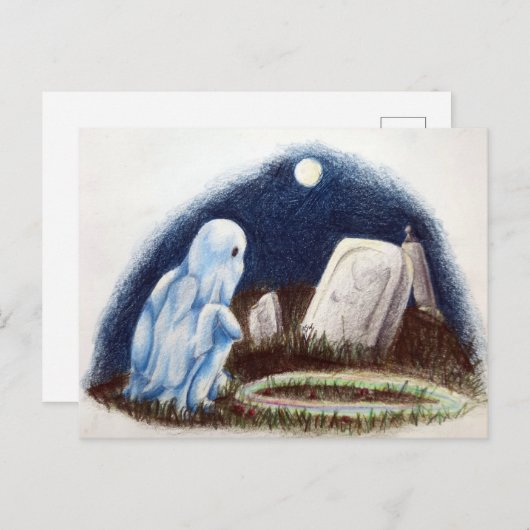 Ghost Tombstone Graveyard spellen Briefkaart (Voorkant / Achterkant)