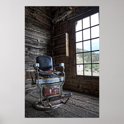 Ghost Town Barber Stoel - Bannack Montana Poster (Voorkant)