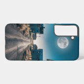 Ghost Town Full Moon Phone Case - Western Design Samsung Galaxy Hoesje (Achterkant horizontaal)