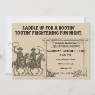 Ghost Town Halloween-feest Kaart
