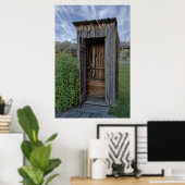Ghost Town Outhouse - Montana Poster (Thuiskantoor)