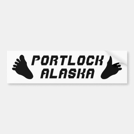Ghost Town Portlock Alaska AK Bigfoot sasquatch Bumpersticker (Voorkant)