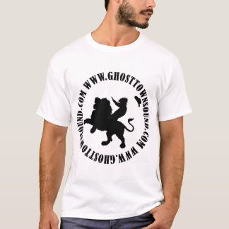 Ghost Town Sound B&W-Shirt met website T-shirt