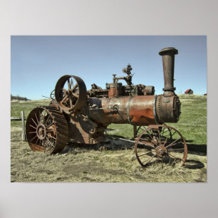 Ghost Town Steam Tractor Poster