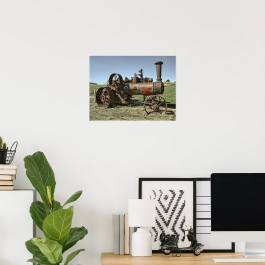 Ghost Town Steam Tractor Poster (Thuiskantoor)