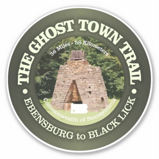 Ghost Town Trail Sticker (Voorkant)