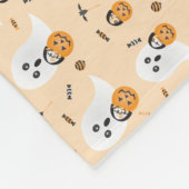 Ghost Trick of Snoep Pattern Sinaasappel behandele Fleece Deken (Hoek)