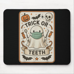 Ghost Trick of Teeth Tandheelkundige Tarot Kaart H Muismat