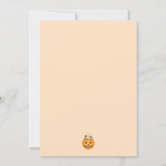 Ghost Trick of Treat Halloween Snoep Bedankkaart (Achterkant)