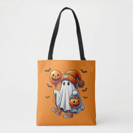 Ghost Trick Of Treat Halloween Tote Bag