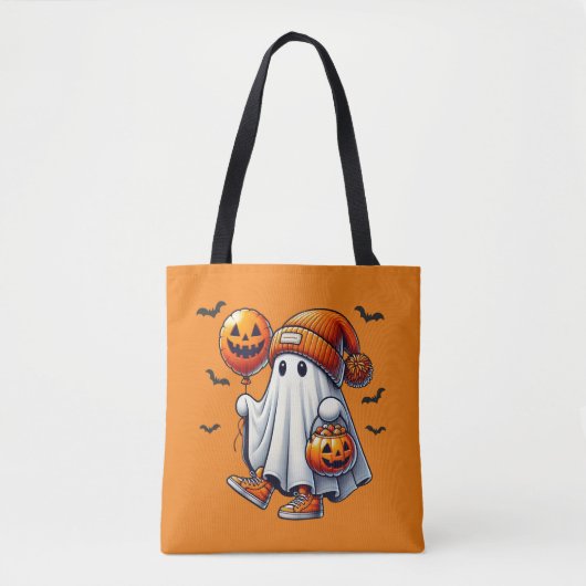 Ghost Trick Of Treat Halloween Tote Bag (Voorkant)