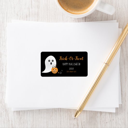 Ghost Trick of Trein Halloween Snoep Pumpkin Etiket (Insitu)