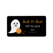 Ghost Trick of Trein Halloween Snoep Pumpkin Etiket (Voorkant)