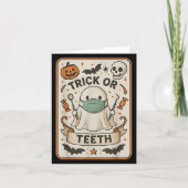 Ghost Trick Or Teeth Dental Tarot Card Halloween D Kaart (Voorkant)