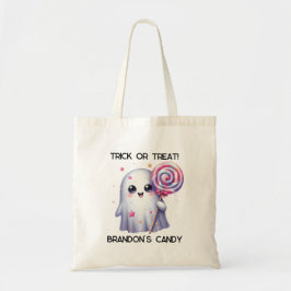 Ghost Trick or treat Halloween Tote Bag