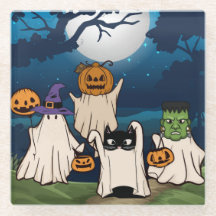 Ghost Trick or Treaters Glass Onderzetter