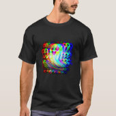 Ghost Trippy Vaporwave Halloween Techno Rave EDM M T-shirt (Voorkant)