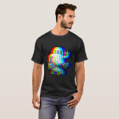 Ghost Trippy Vaporwave Halloween Techno Rave EDM T-shirt (Voorkant volledig)