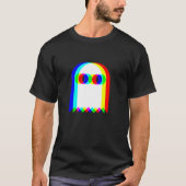 Ghost Trippy Vaporwave Halloween Techno Rave EDM T-shirt (Voorkant)