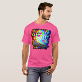 Ghost Trippy Vaporwave Halloween Techno Rave EDM T-shirt (Voorkant volledig)