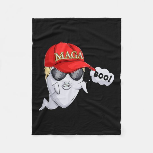 Ghost Trump Halloween kostuum Fleece Deken (Voorkant)