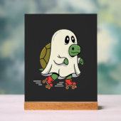 Ghost Turtle Roller Skates Halloween Design_1 Acryl Bord (Neutraal)