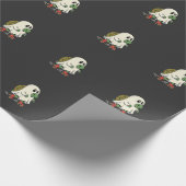 Ghost Turtle Roller Skates Halloween Design_1 Cadeaupapier (Hoek)