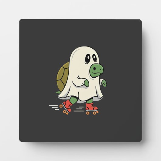 Ghost Turtle Roller Skates Halloween Design_1 Fotoplaat (Voorkant)