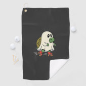 Ghost Turtle Roller Skates Halloween Design_1 Golfhanddoek (Insitu)