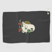 Ghost Turtle Roller Skates Halloween Design_1 Golfhanddoek (Horizontaal)