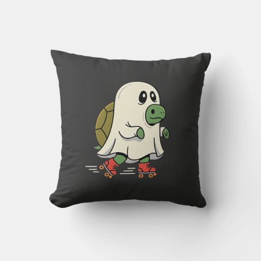 Ghost Turtle Roller Skates Halloween Design_1 Kussen (Voorkant)