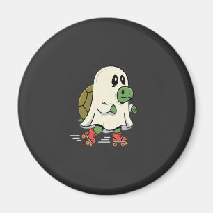 Ghost Turtle Roller Skates Halloween Design_1 Magneet
