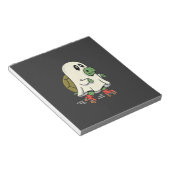 Ghost Turtle Roller Skates Halloween Design_1 Notitieblok (Schuin)